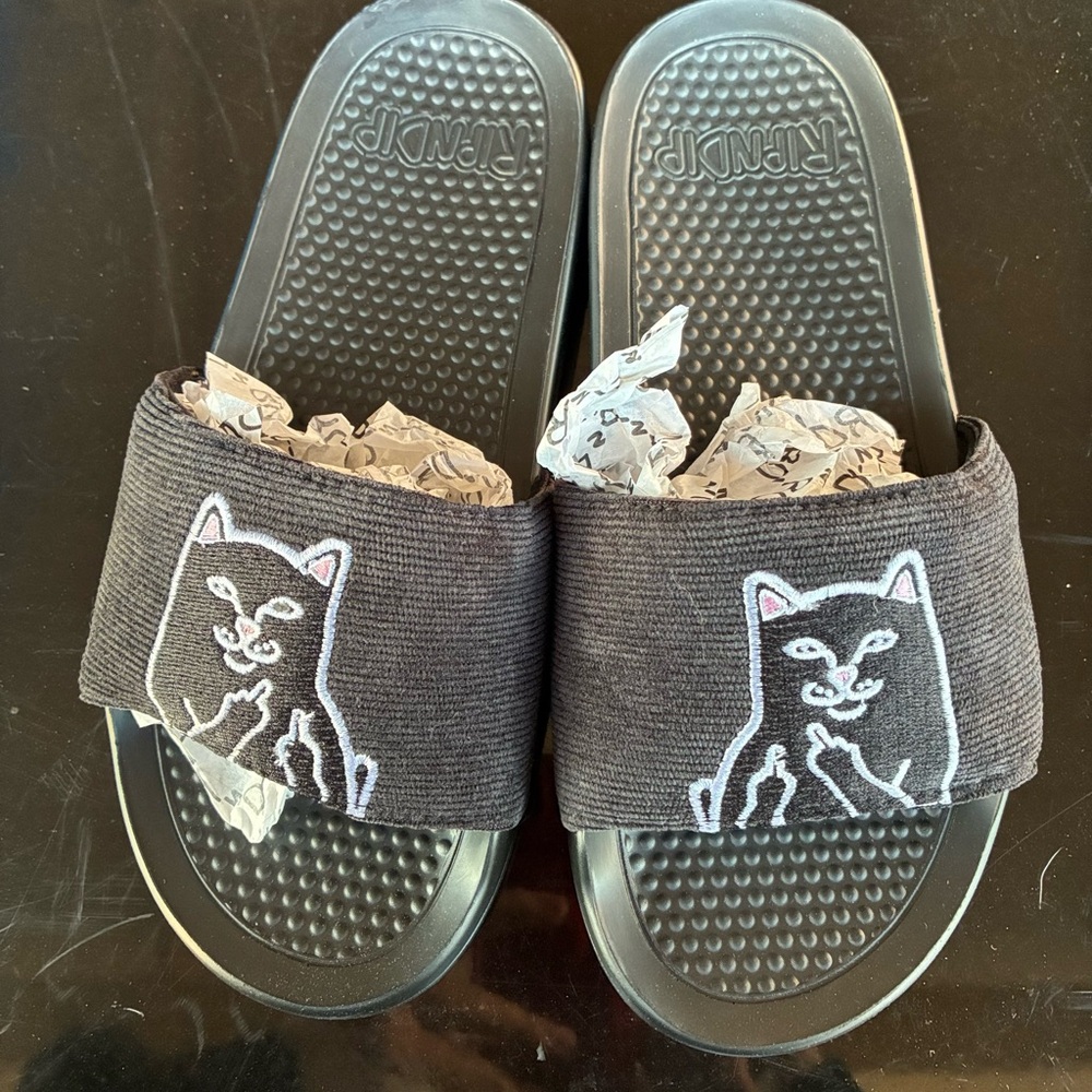 Ripndip Black Cat Slide Sandals - Picture 2 of 3